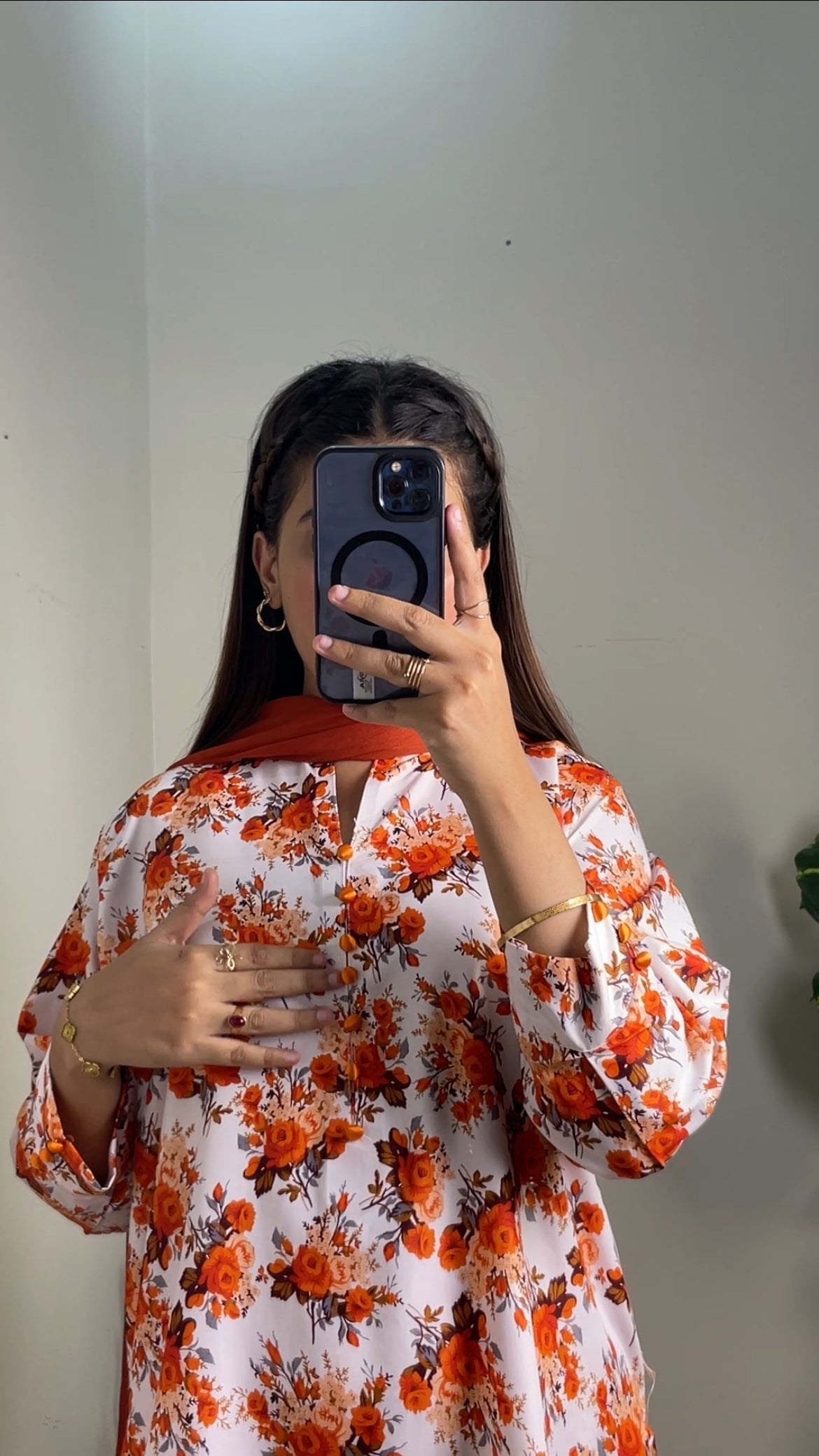 White Bloom 2pcs- All over printed Lown Cotton Affordable Dressesđź‘—