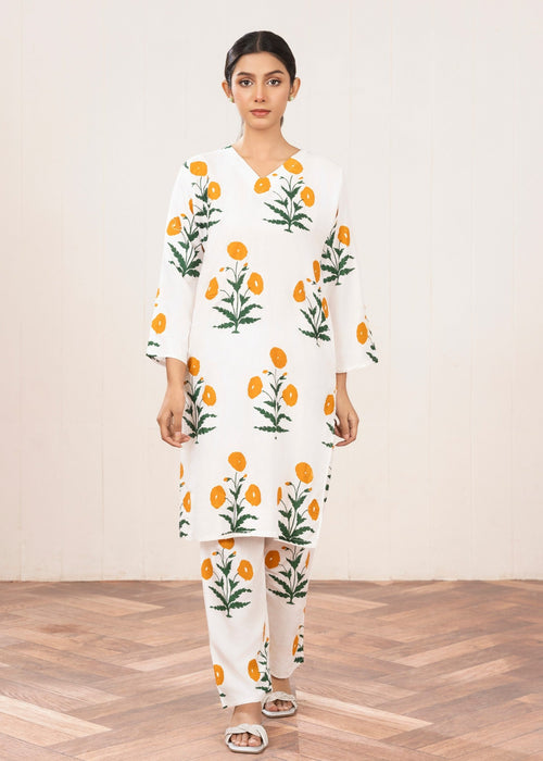 WHITE FLOWER CO-ORD SET