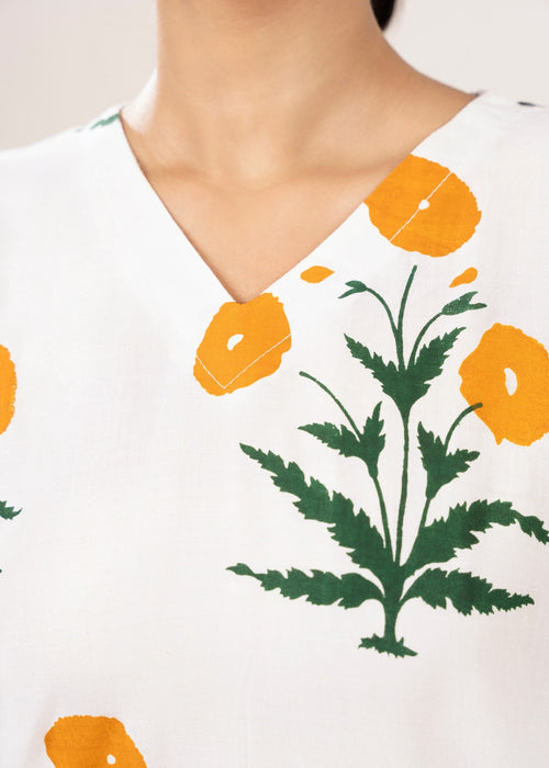 WHITE FLOWER CO-ORD SET